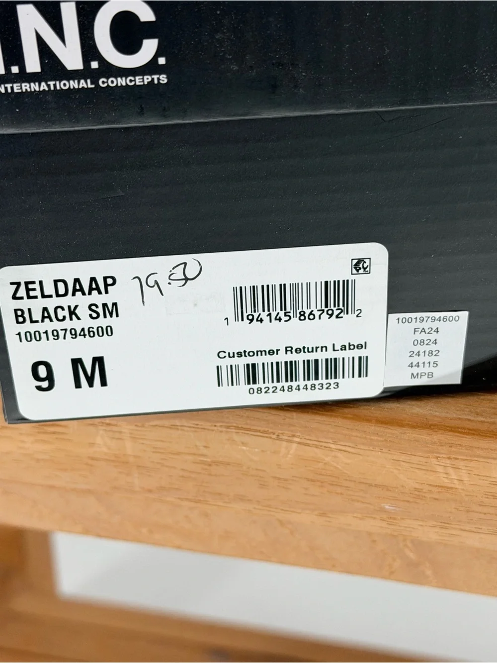 New Women’s ZELDAAP INC International Concepts Black Slingback Sandals SIZE 9M
